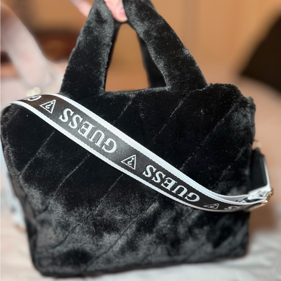 GUESS Jodie Faux Fur Tote Bundle